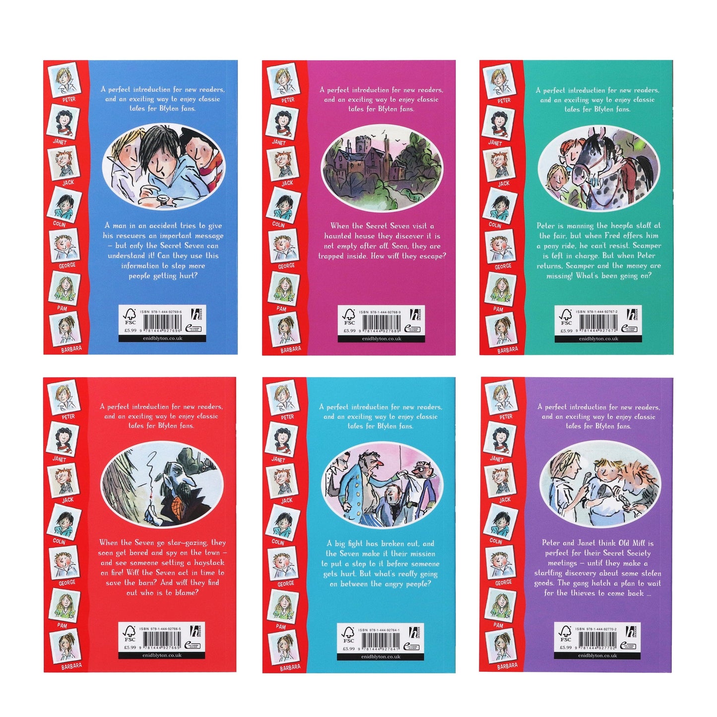 The Secret Seven Short Story Collection 6 Books Box Set By Enid Blyton - Ages 6-11 - Paperback 5-7 Hodder