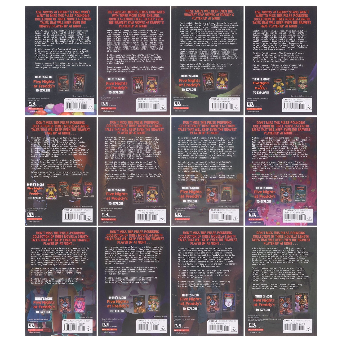 Five Nights at Freddy's Fazbear Frights By Scott Cawthon 12 Books Box Set - Age 12+ - Paperback