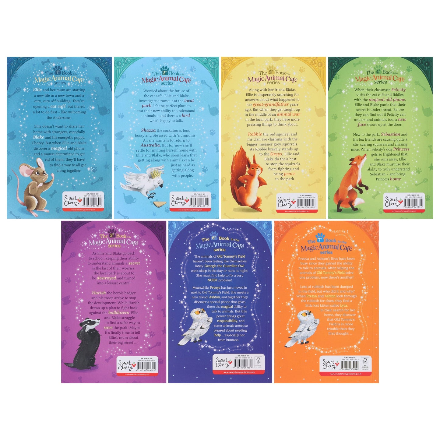 Magic Animal Cafe Series by Stella Tarakson & Jo Glasspool 7 Books Collection Set (Includes a Free Audiobooks!) - Ages 7-9 - Paperback