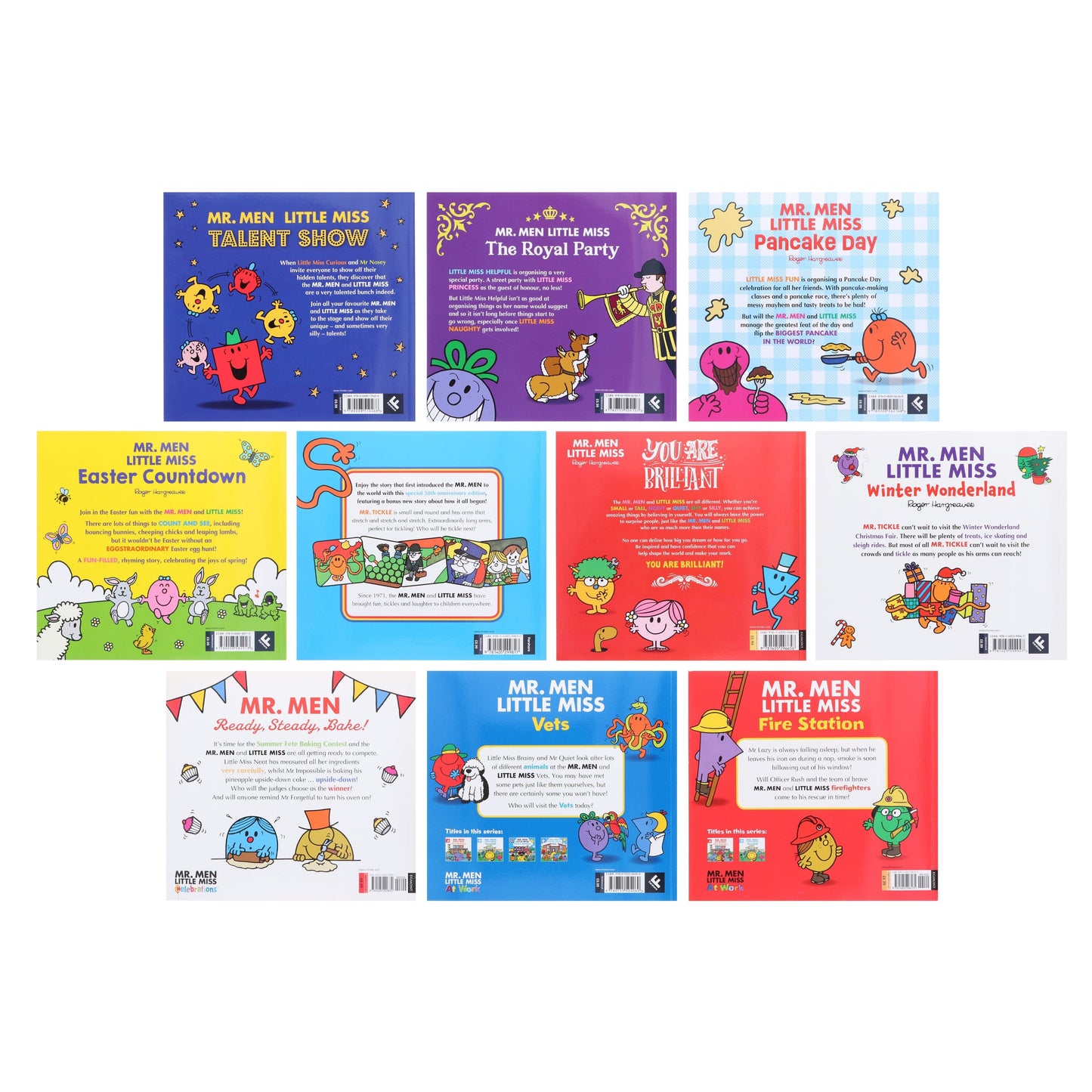 Mr. Men and Little Miss Picture 10 Books Collection Set by Adam Hargreaves - Age 3+ - Paperback 0-5 Farshore