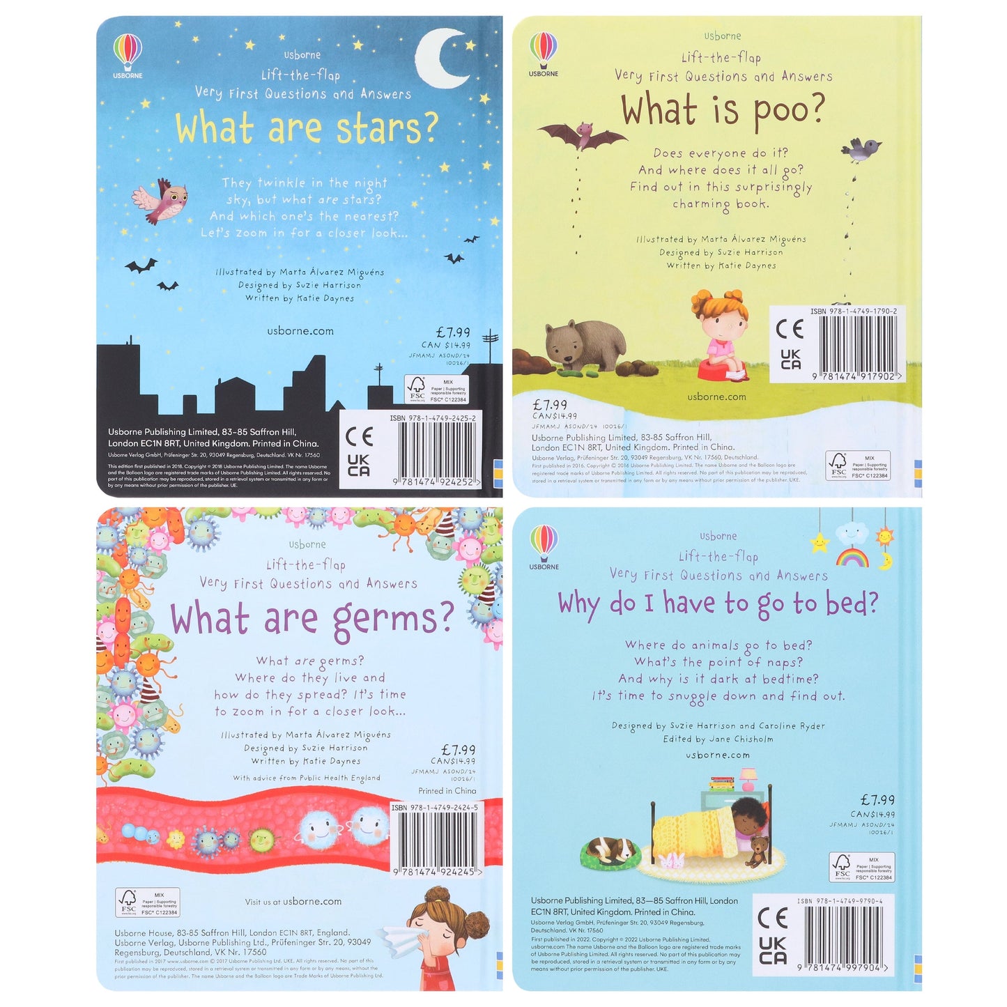 Usborne Lift the Flap Very First Questions and Answers Collection 2: by Katie Dayne 4 Books Collection Set - Ages 2-5 - Board Book 0-5 Usborne Publishing Ltd