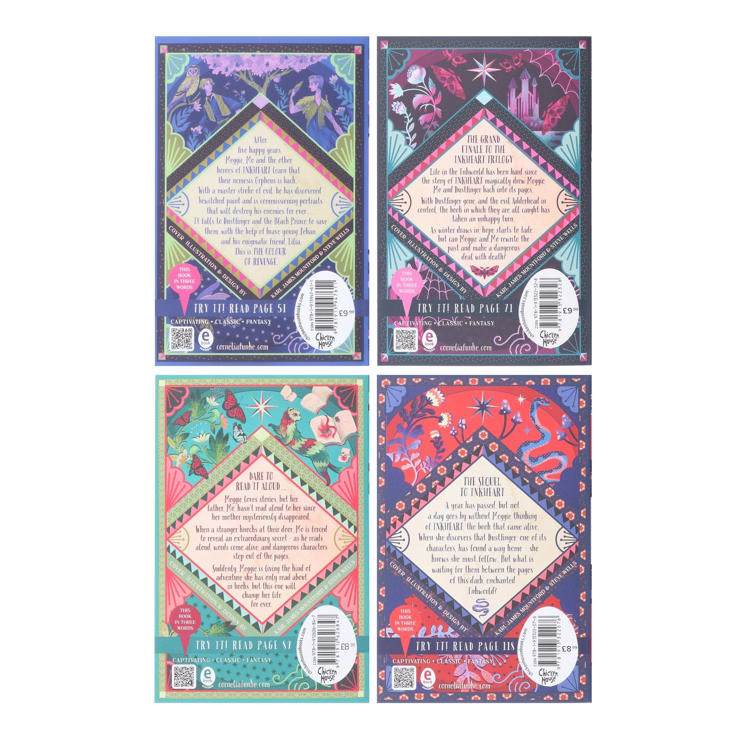 Inkworld Series By Cornelia Funke (Inkheart) 4 Books Collection Set - Ages 8-14 - Paperback