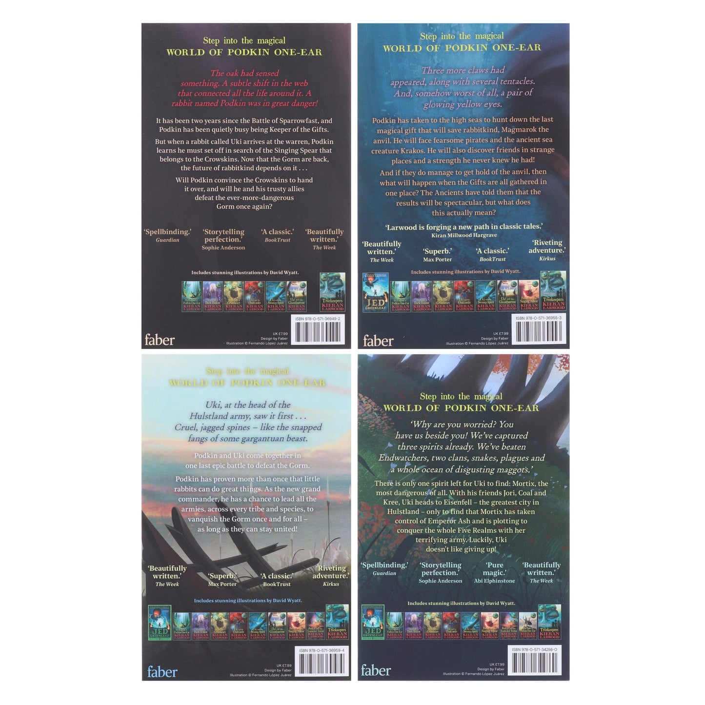 The World of Podkin One-Ear Series (Book 6-9) by Kieran Larwood 4 Books Collection Set - Ages 9+ - Paperback