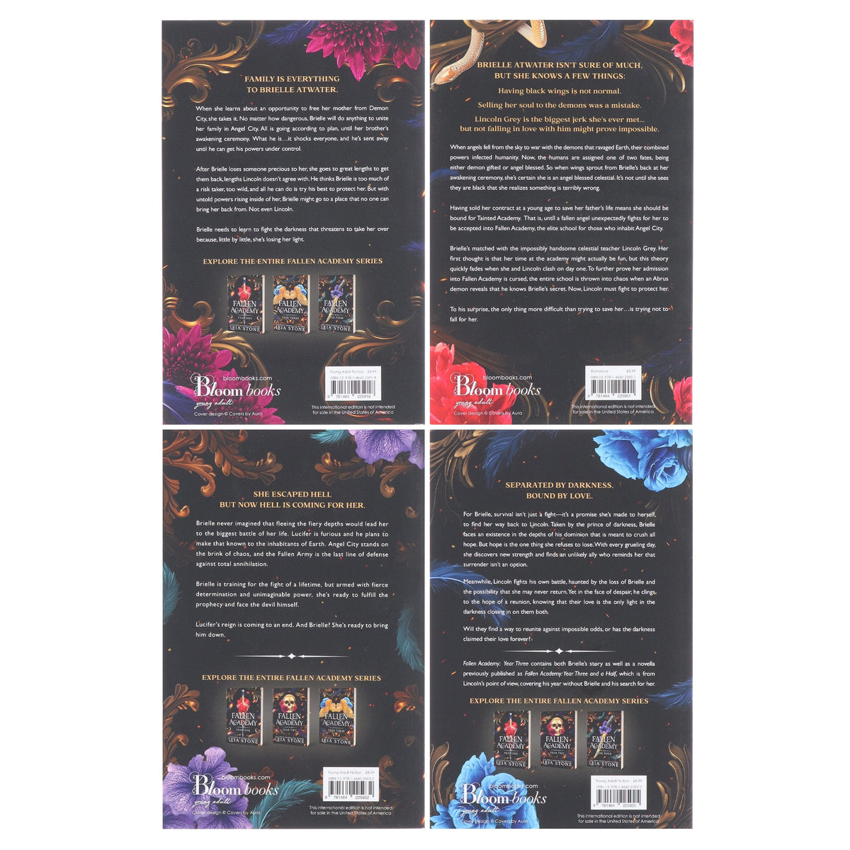 Fallen Academy Series by Leia Stone 4 Books Collection Set - Fiction - Paperback