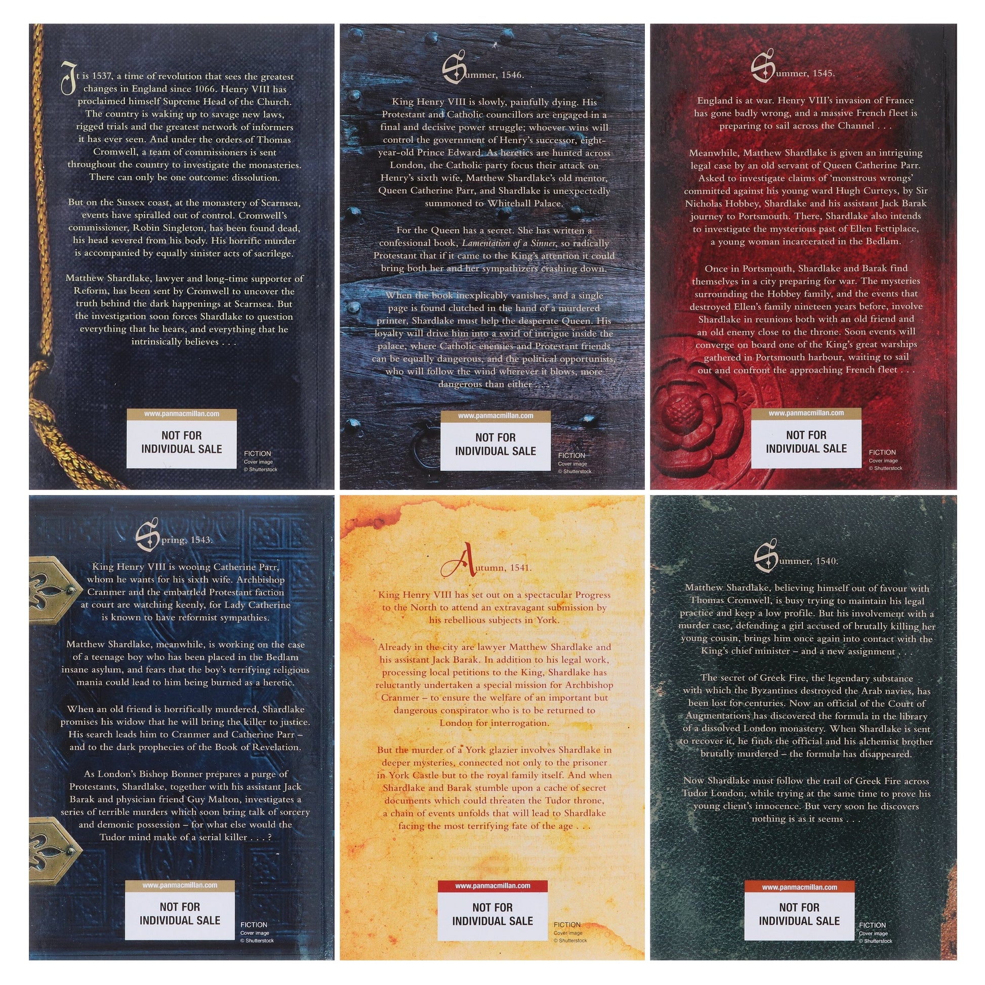 Shardlake Series By C J Sansom 6 Books Collection Set - Fiction - Paperback Fiction Pan Macmillan