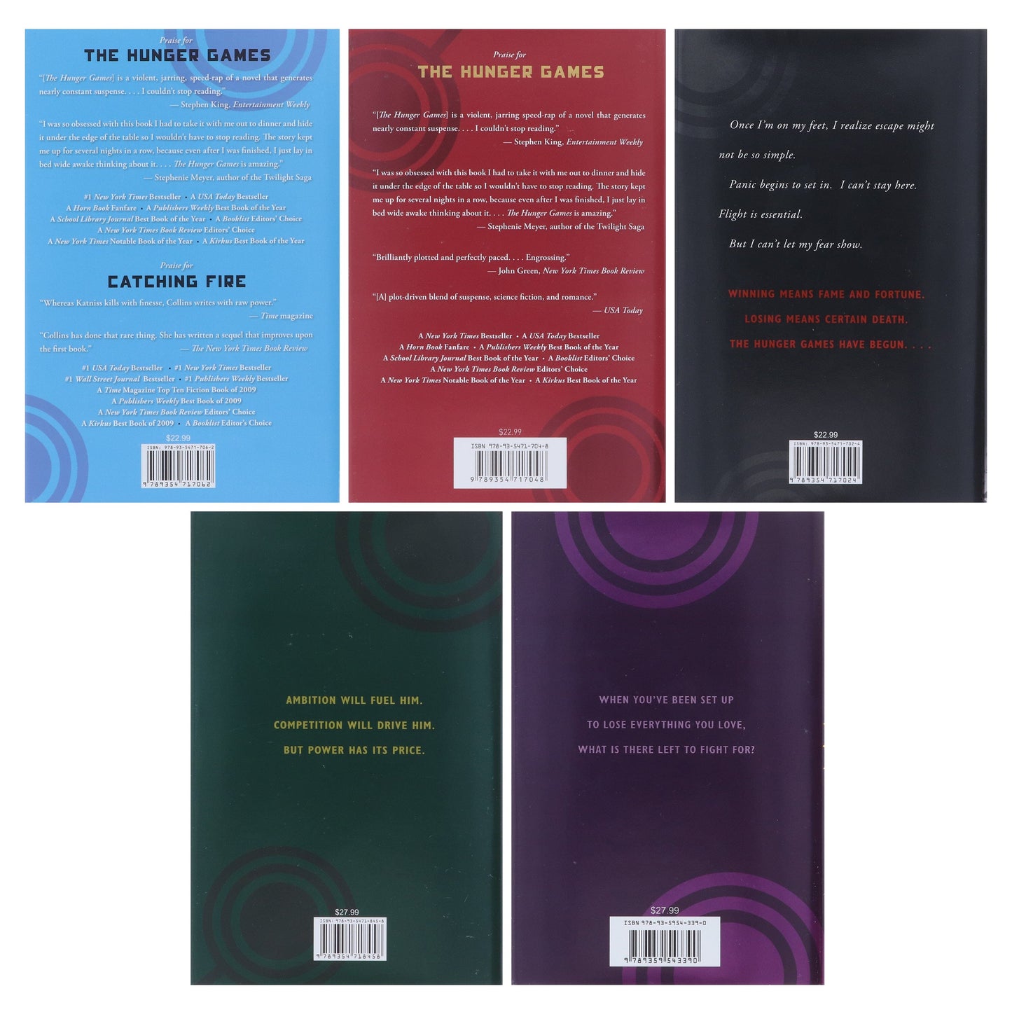 The Hunger Games Series By Suzanne Collins 5 Books Collection Set - Ages 11+ - Hardback