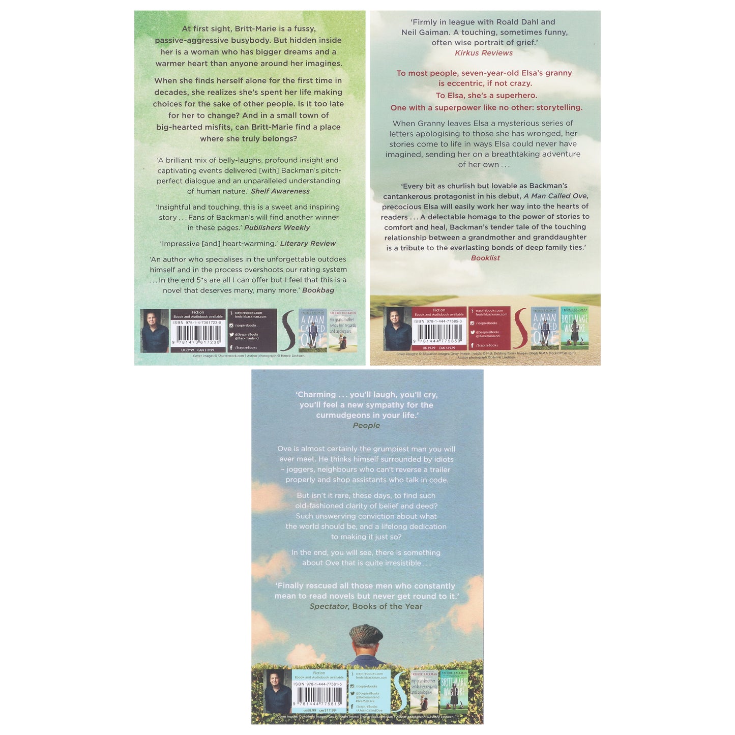 Fredrik Backman 3 Books Collection Set - Fiction - Paperback