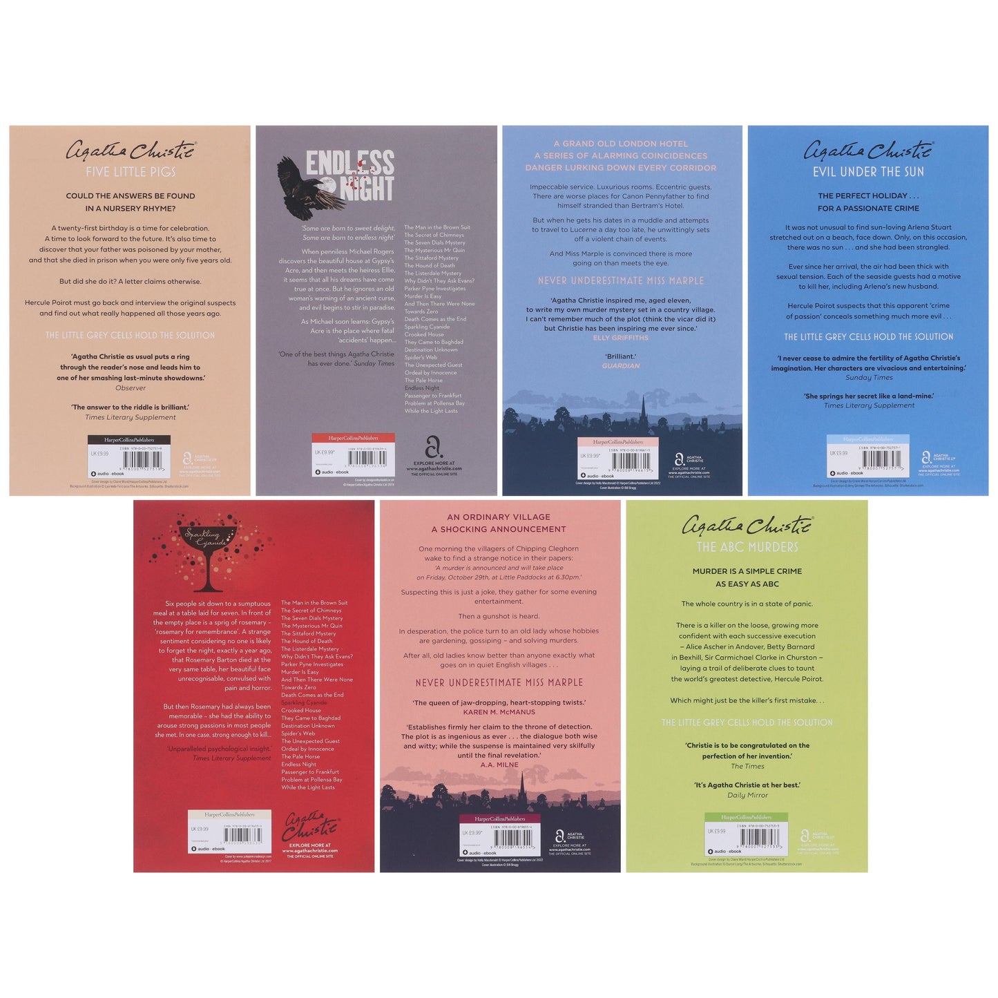 七宗罪：阿加莎·克里斯蒂的赫爾克里·波洛系列：7 本書合集盒裝 - 小說 - 平裝