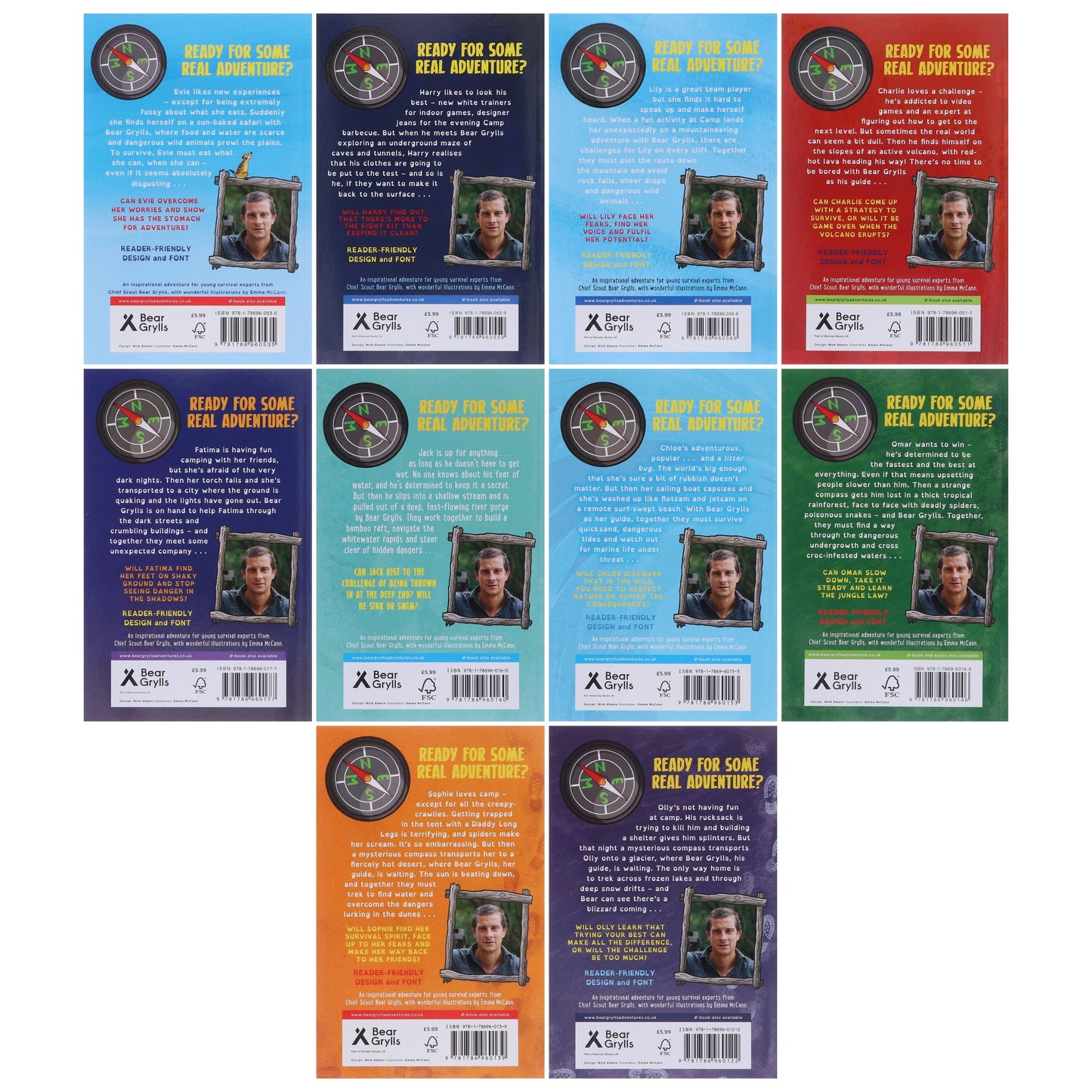 Bear Grylls Adventure Series 10 Books Collection Set - Ages 7-9 - Paperback