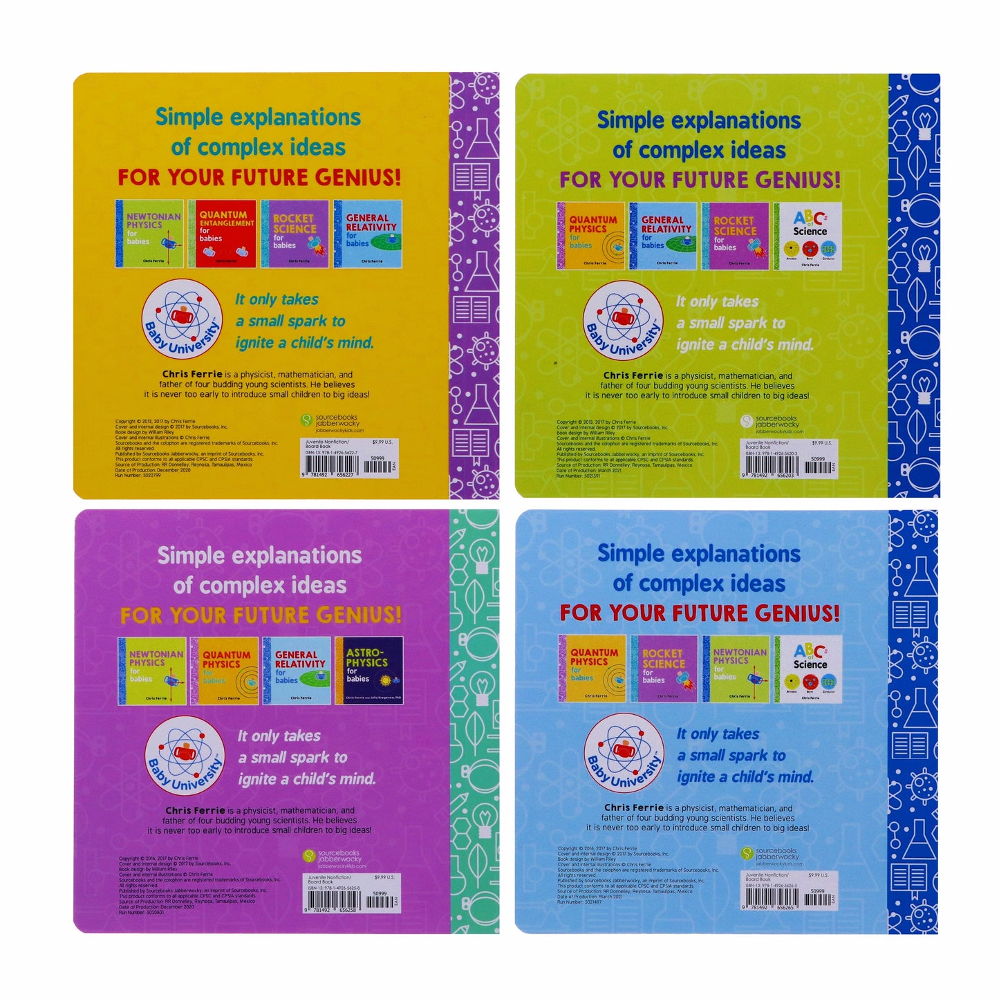 Baby University Series By Chris Ferrie 4 Books Collection Set - Ages 0-3 - Board Book