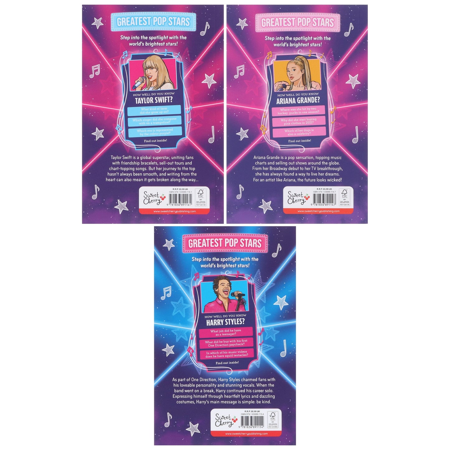 Greatest Pop Stars Series 3 Books Collection Set (Includes A Free Audiobook) - Ages 7-9 - Paperback