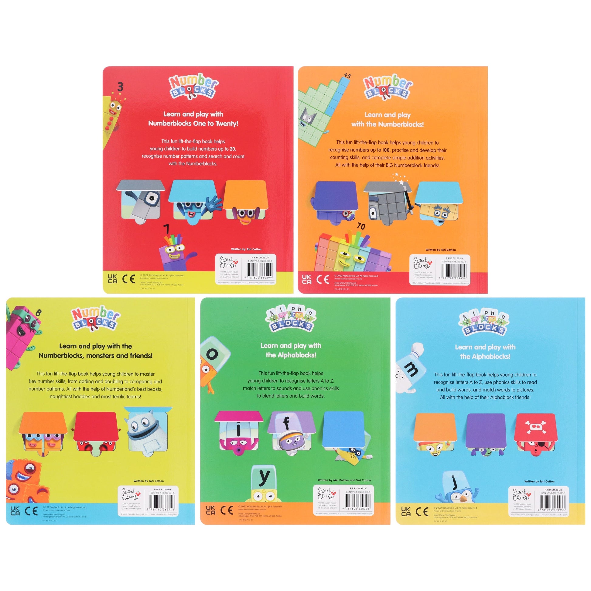 Numberblocks and Alphablocks Lift-the-Flap 5 Books Collection Set By Sweet Cherry Publishing - Ages 3 years and up - Board Book 0-5 Sweet Cherry Publishing