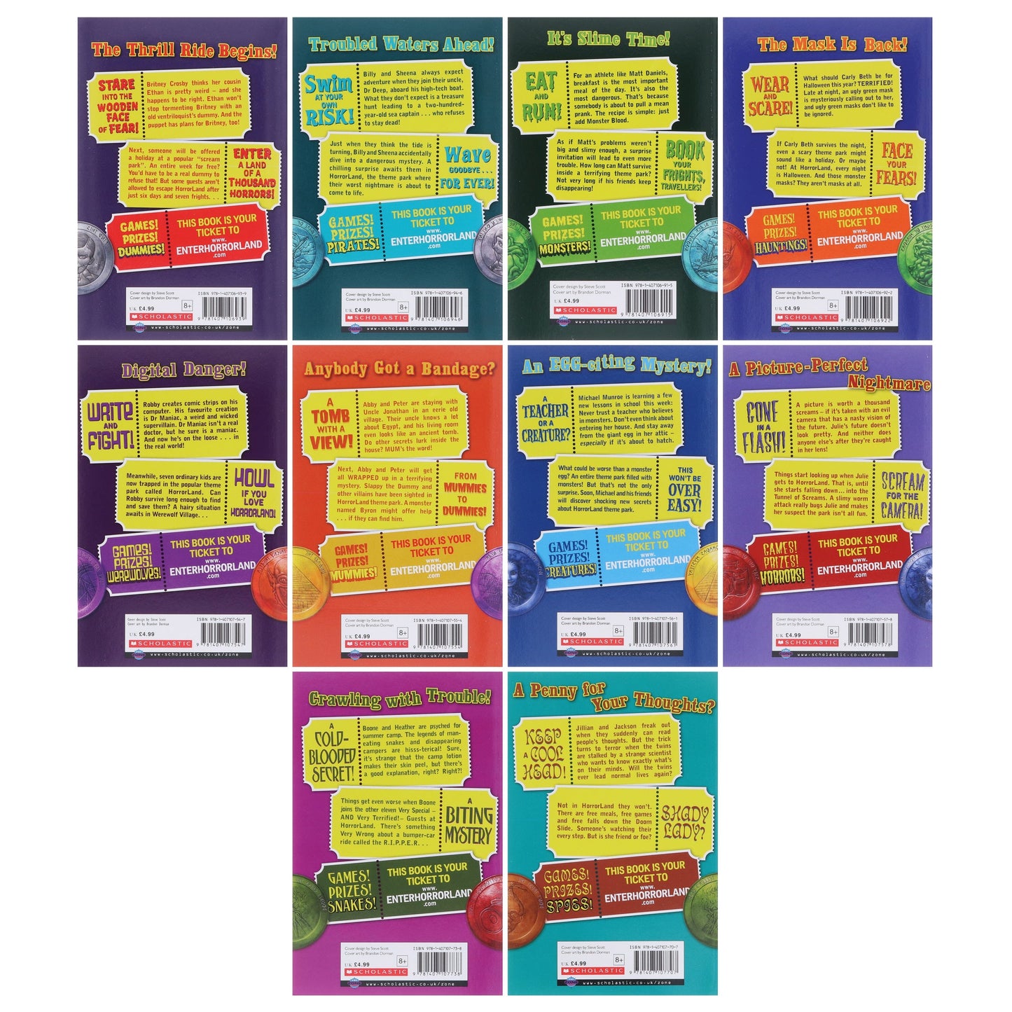 Goosebumps HorrorLand 10 Books Collection by R. L. Stine - Ages 9-14 - Paperback