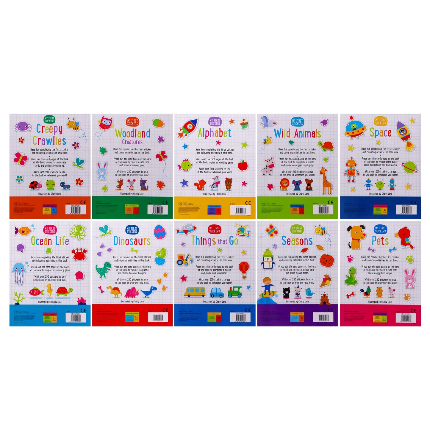 My First Stickers 10 Activity Books Collection with Over 250 stickers - Age 3-5- Paperback