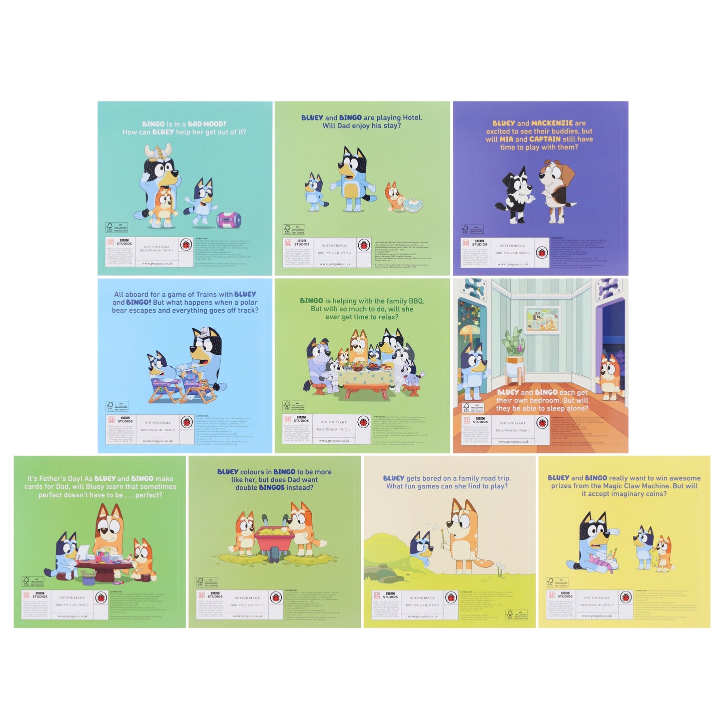 Bluey: 10 Awesome Box of Books Collection Set - Ages 3+ - Paperback