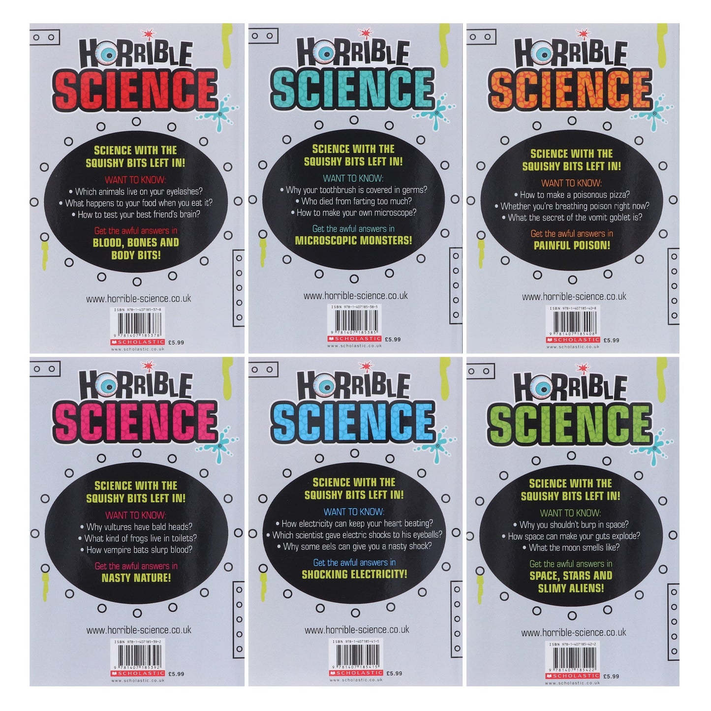 Horrible Science by Nick Arnold: 6 Books Collection Set - Ages 7-12 - Paperback