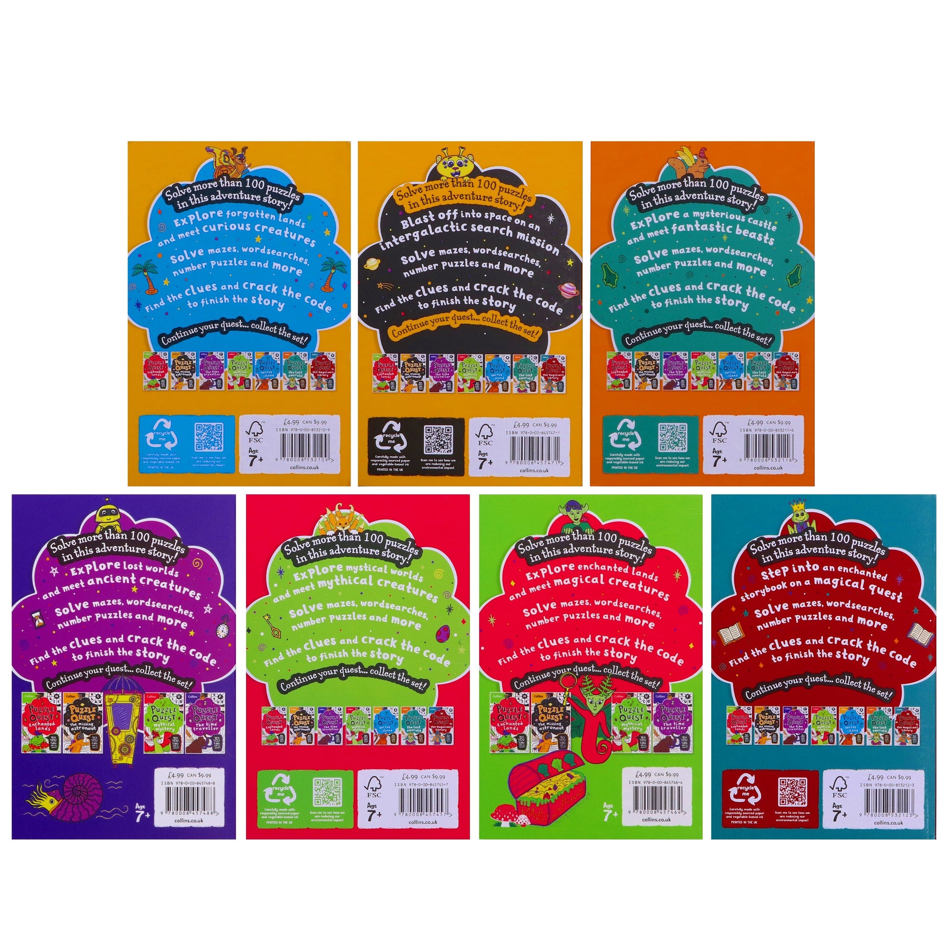 Puzzle Quest Series 7 Books Collection Set By Kia Marie Hunt - Ages 7+ - Paperback Fiction Collins