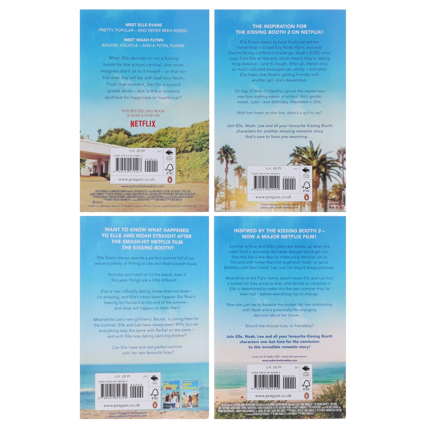 The Kissing Booth Series by Beth Reekles 4 Books Collection Set - Ages 13+ - Paperback