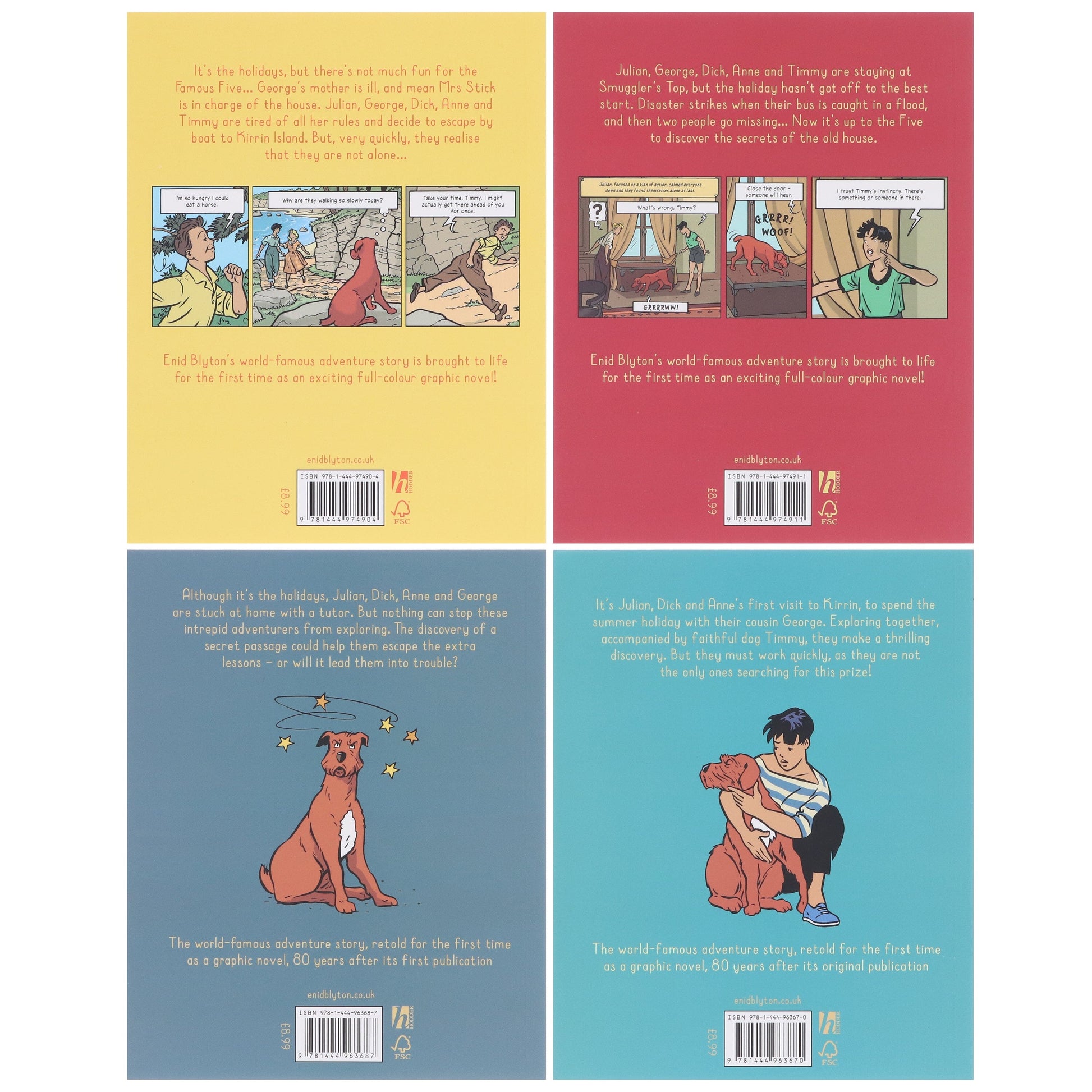 The Famous Five Graphic Novel By Enid Blyton 4 Books Collection Box Set - Ages 9+ - Paperback 7-9 Hachette