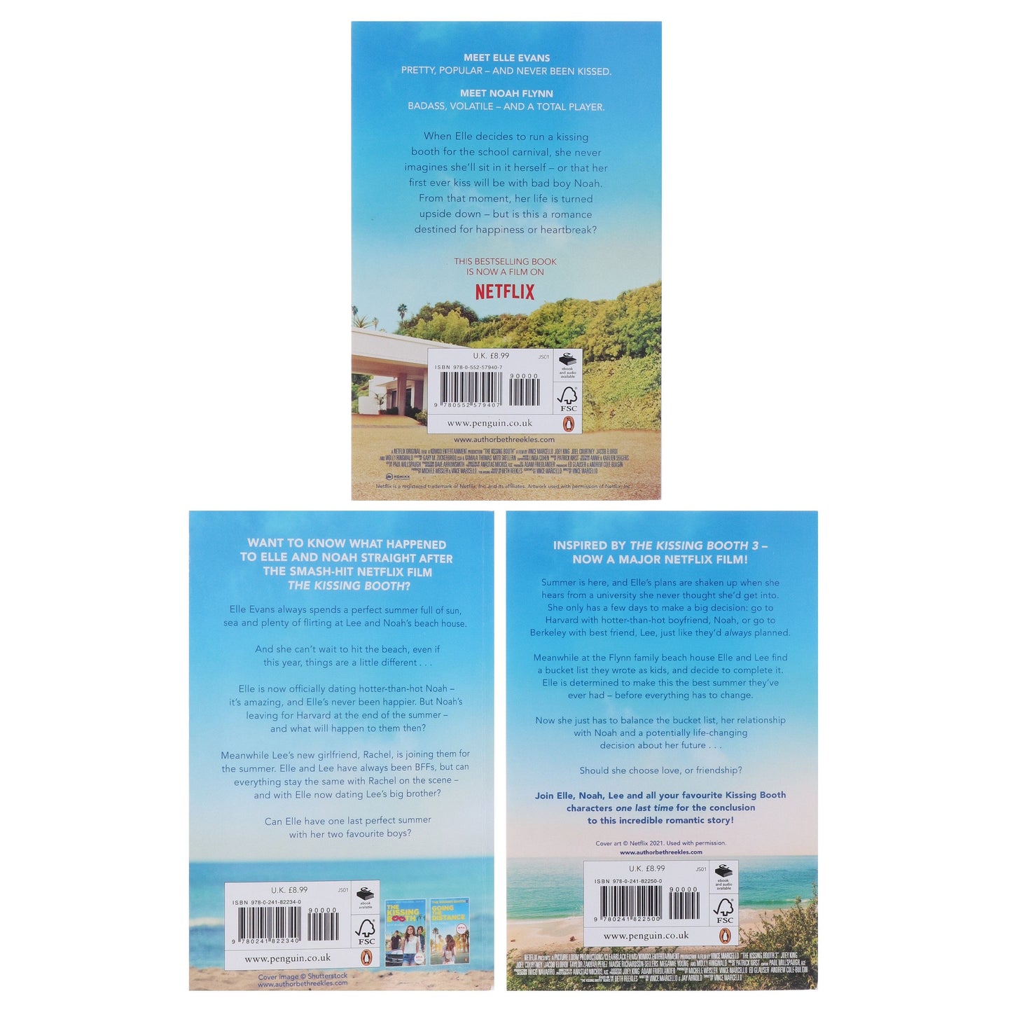 The Kissing Booth Series by Beth Reekles 3 Books Collection Set - Ages 13+ - Paperback