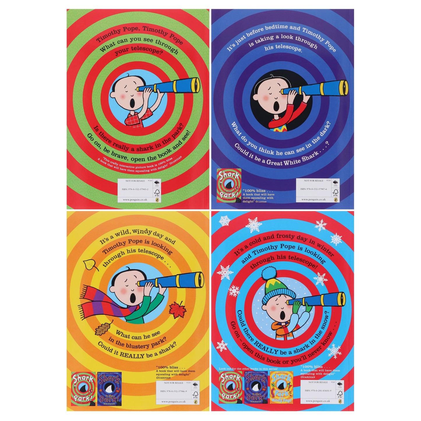 Shark In The Park Series by Nick Sharratt Illustrated 4 Books Collection Set - Ages 2+ - Paperback