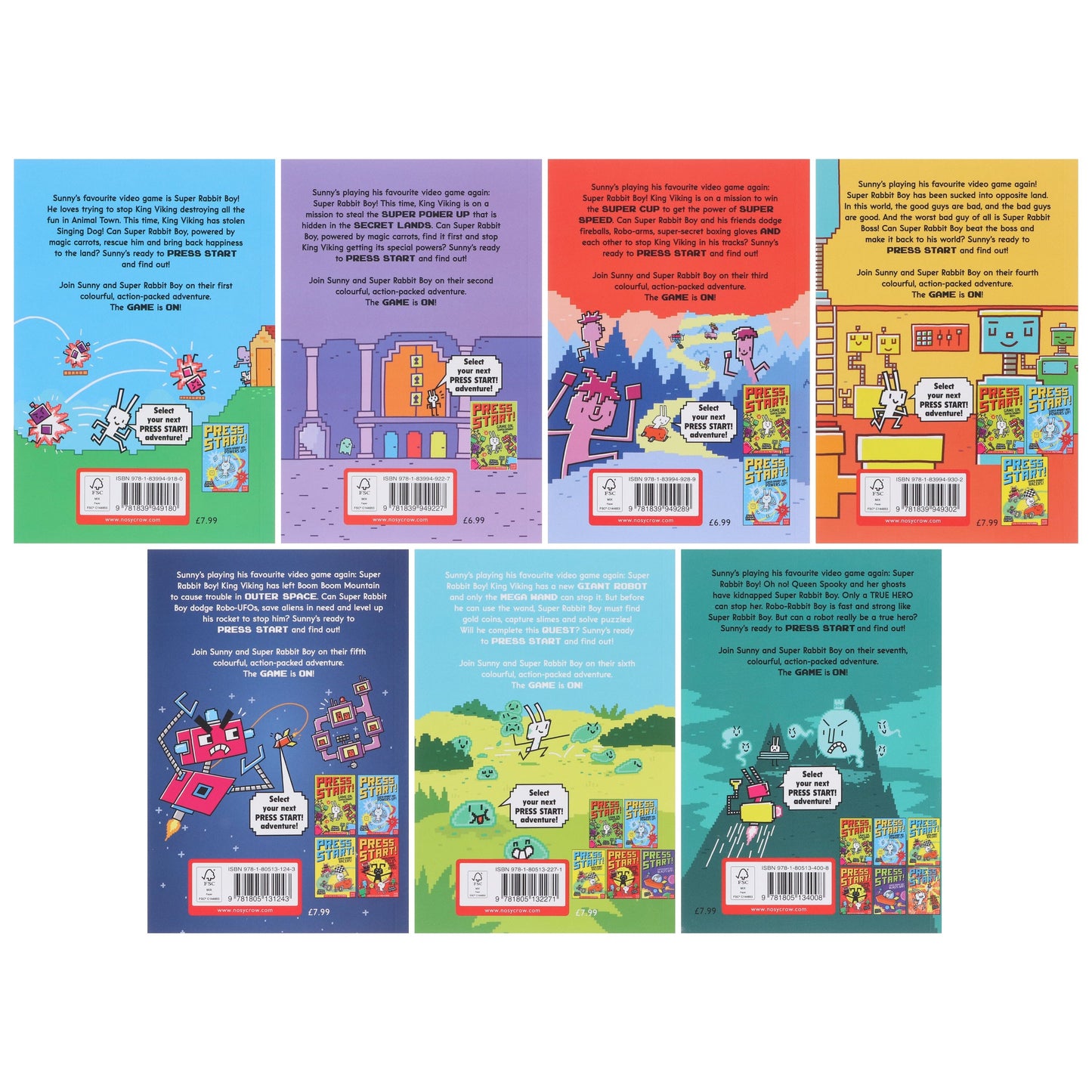 Press Start! Series by Thomas Flintham 7 Books Full-Colour Graphic Novels Collection Set - Ages 5+ - Paperback