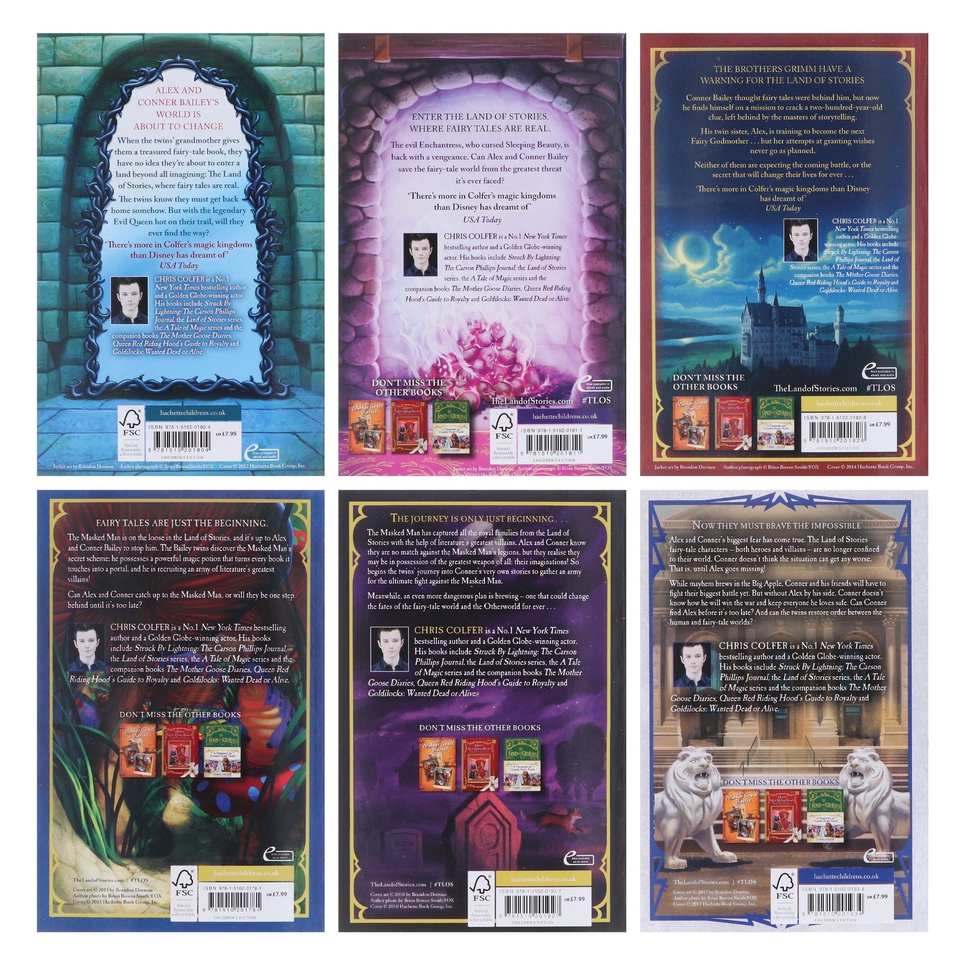 The Land of Stories Series by Chris Colfer: 6 Books Collection Set - Ages 6-11 - Paperback 7-9 Little, Brown Book Group