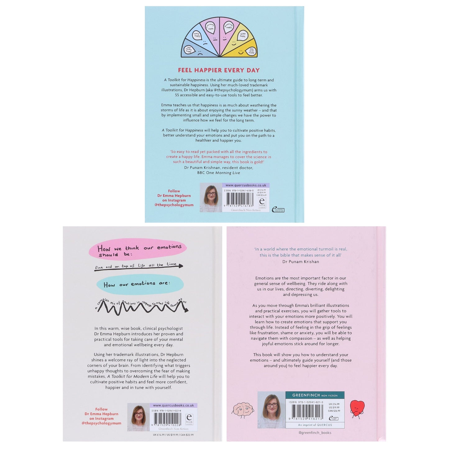 Dr Emma Hepburn: A Toolkit for Modern Life, Happiness & Your Emotions 3 Books Collection Set - Non Fiction - Hardback Non-Fiction Hachette