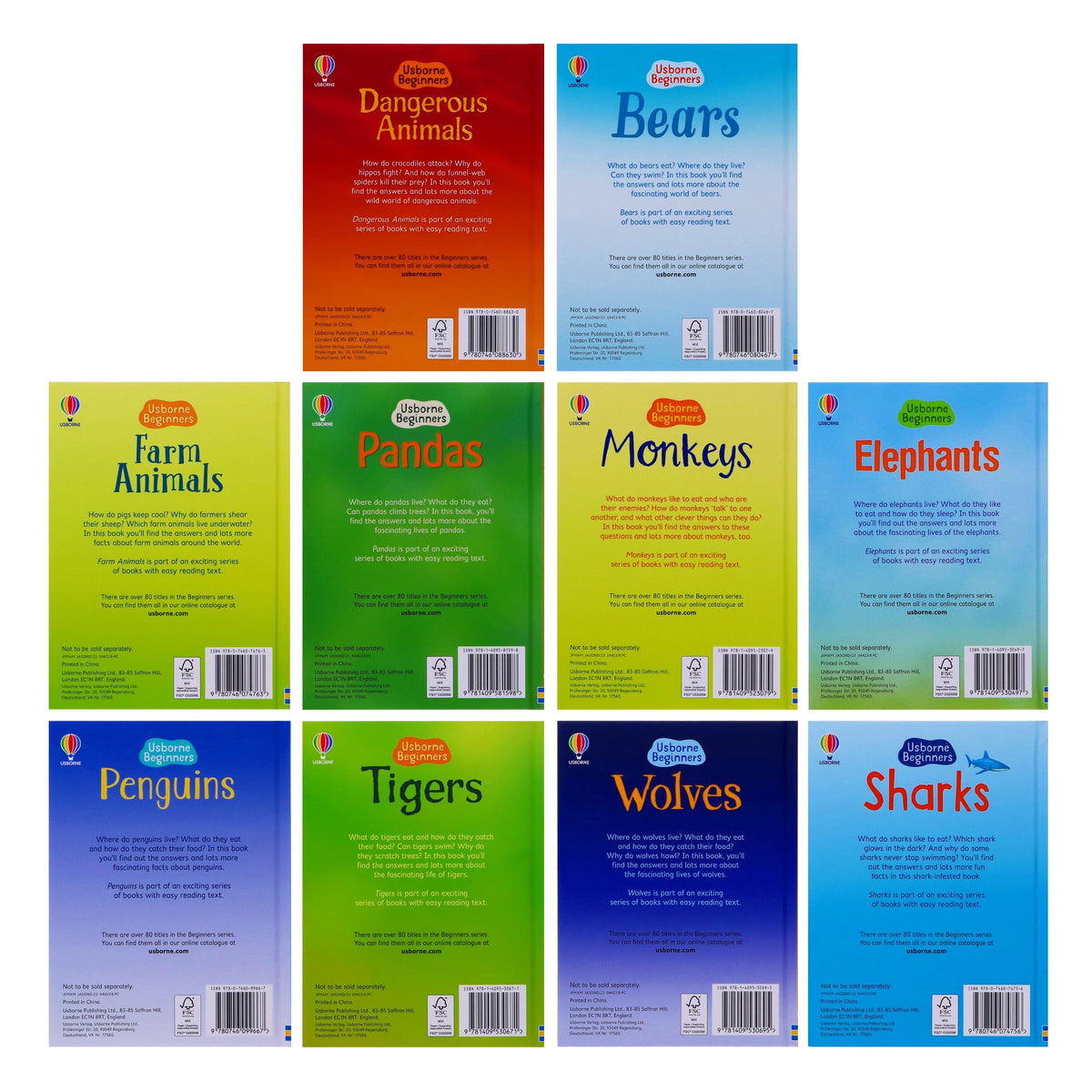 Usborne Beginners Series 30 Books Collection Box Set (Nature, Science & Animals) - Ages 4-10 - Hardback