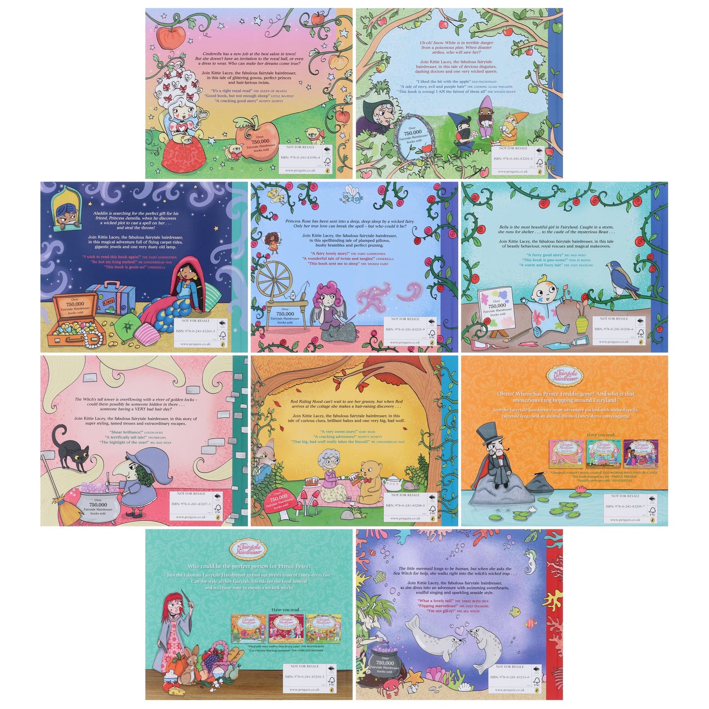 The Fairytale Hairdresser Collection by Abie Longstaff Illustrated 10 Books Set - Ages 3+ - Paperback
