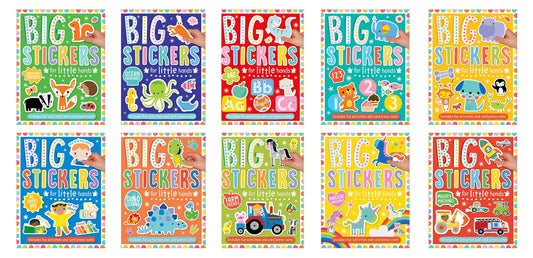 Big Stickers for Little Hands Assortment 10 Books Collection Set - Ages 3+ - Paperback