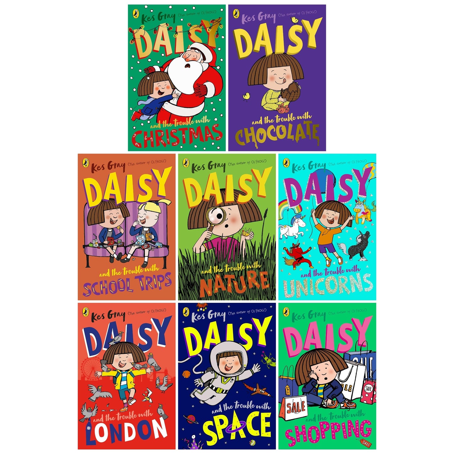 Daisy and the Trouble Series by Kes Gray Illustrated 8 Books Collection Set - Ages 5+ - Paperback