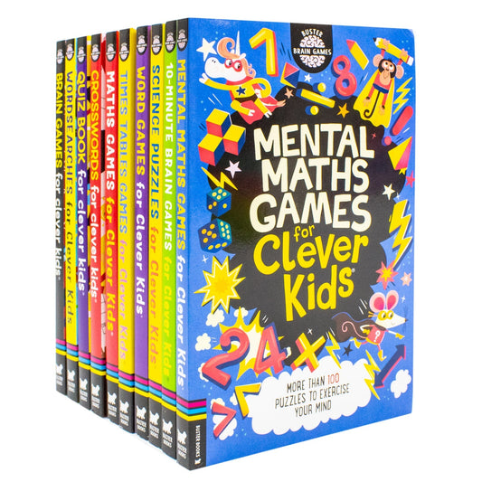 Brain Games For Clever Kids by Gareth Moore & Chris Dickason 10 Activity Books Collection Set - Ages 8-11 - Paperback