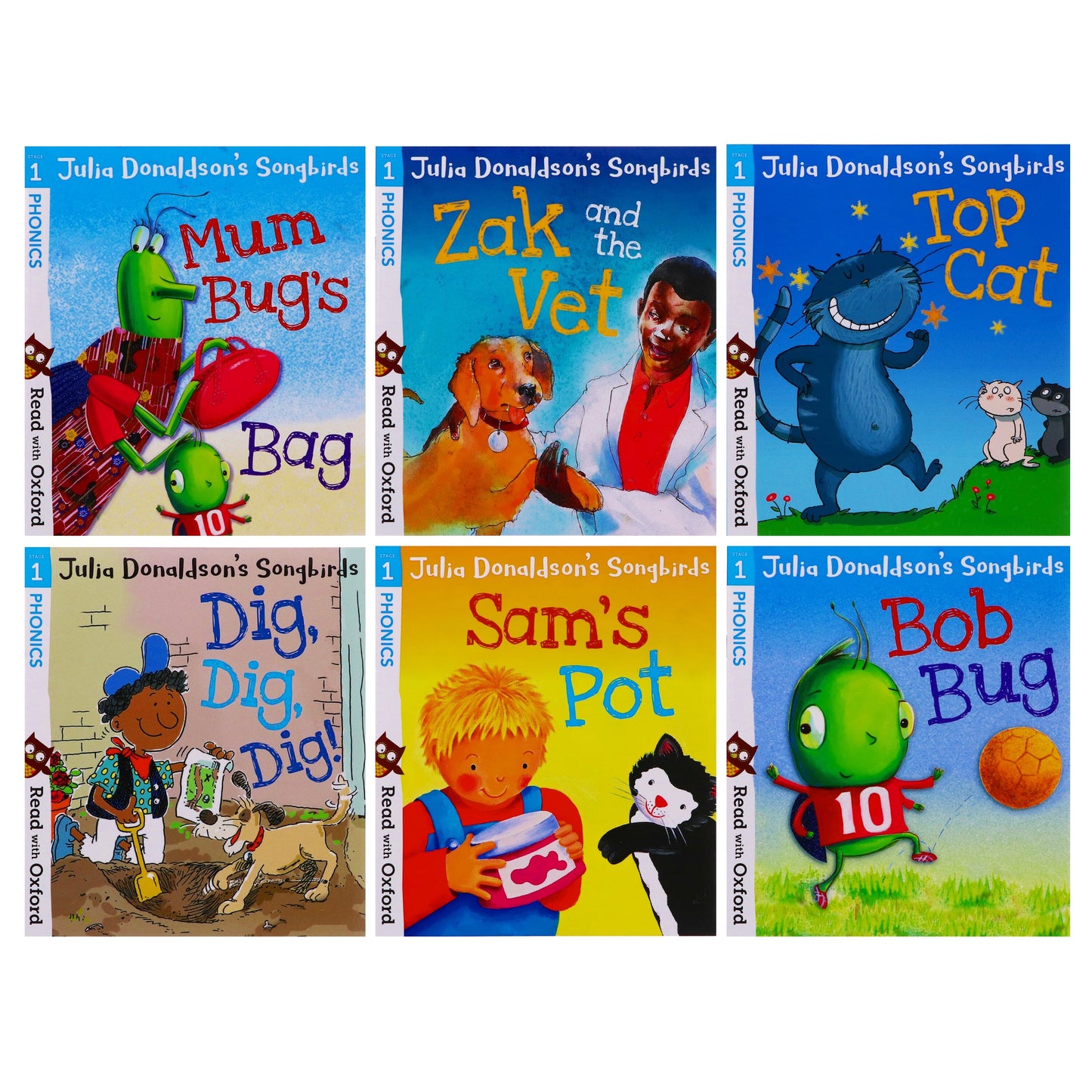 Julia Donaldson 的《Songbirds Phonics：牛津閱讀》1-4 階段 36 冊套裝 - 適合 0-5 歲兒童 - 平裝