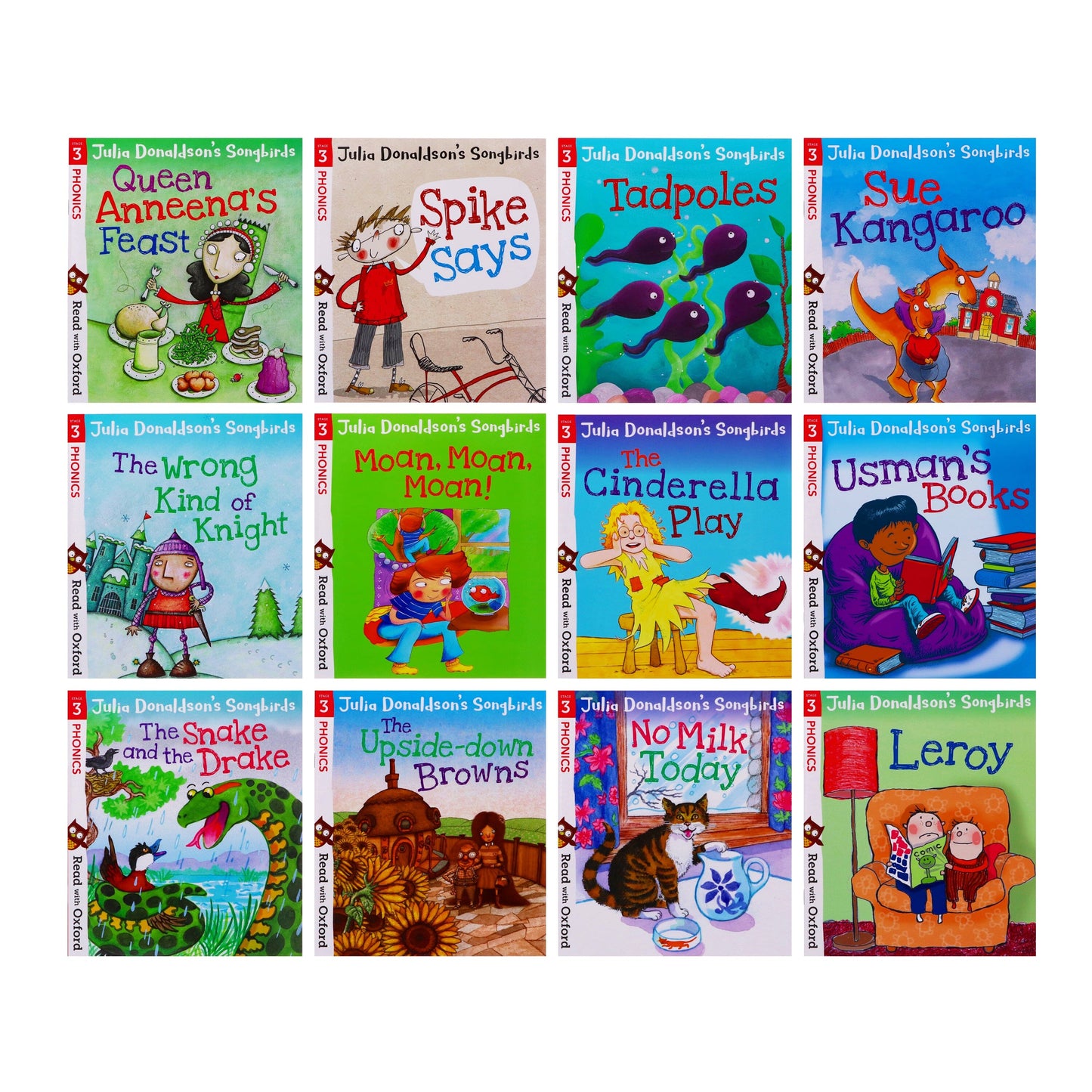 Julia Donaldson 的《Songbirds Phonics：牛津閱讀》1-4 階段 36 冊套裝 - 適合 0-5 歲兒童 - 平裝