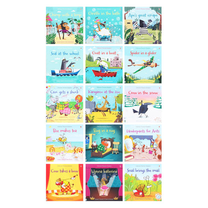 Usborne First Phonics Reading Library 15 Books - Ages 0-5 - Paperback 0-5 Usborne Publishing Ltd