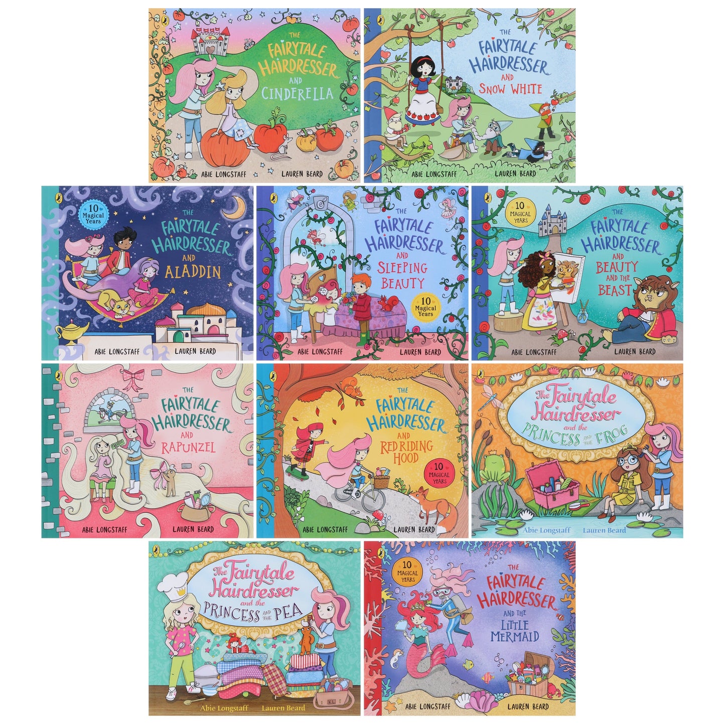 The Fairytale Hairdresser Collection by Abie Longstaff Illustrated 10 Books Set - Ages 3+ - Paperback