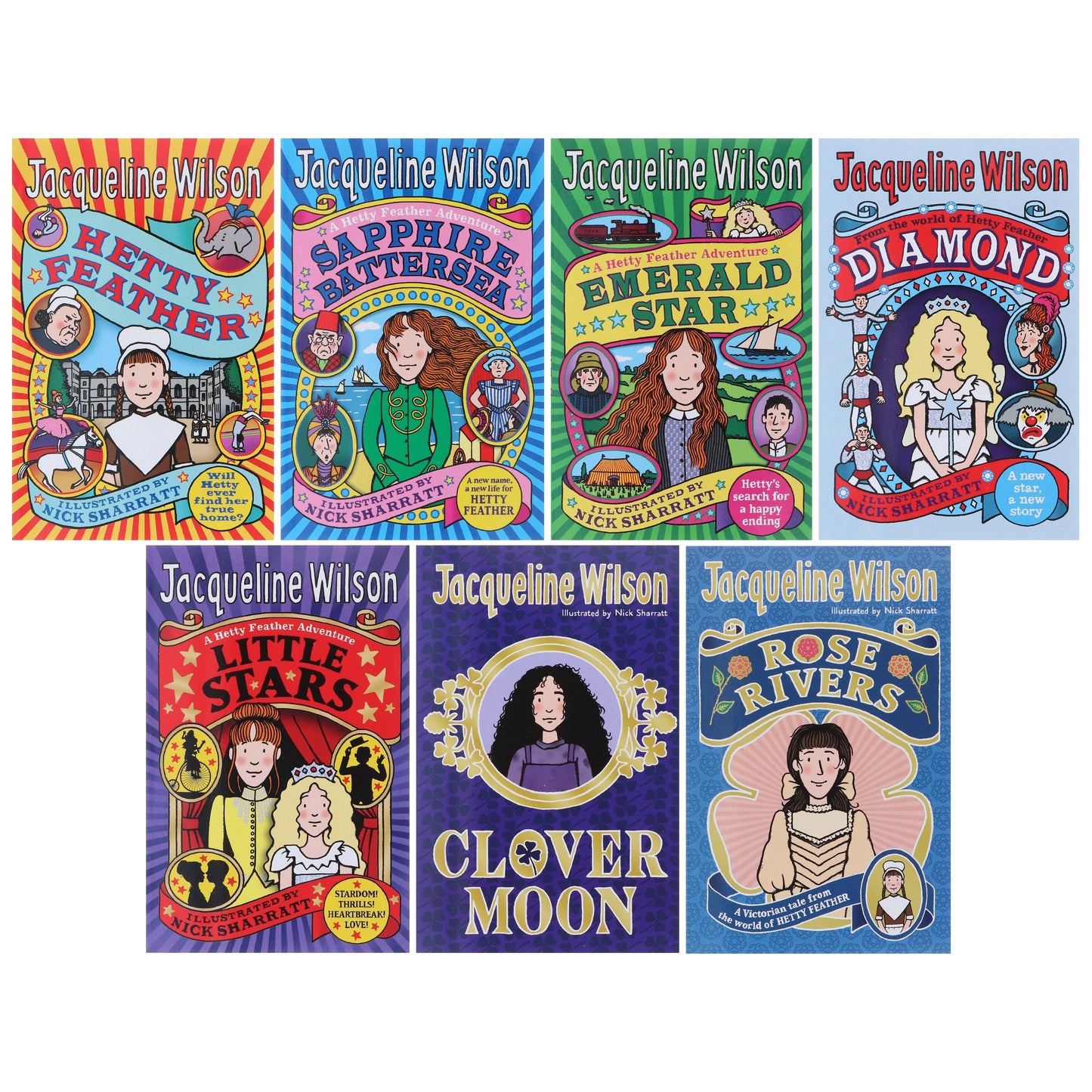 Hetty Feather Series by Jacqueline Wilson Illustrated 7 Books Collection Set - Ages 9-11 - Paperback
