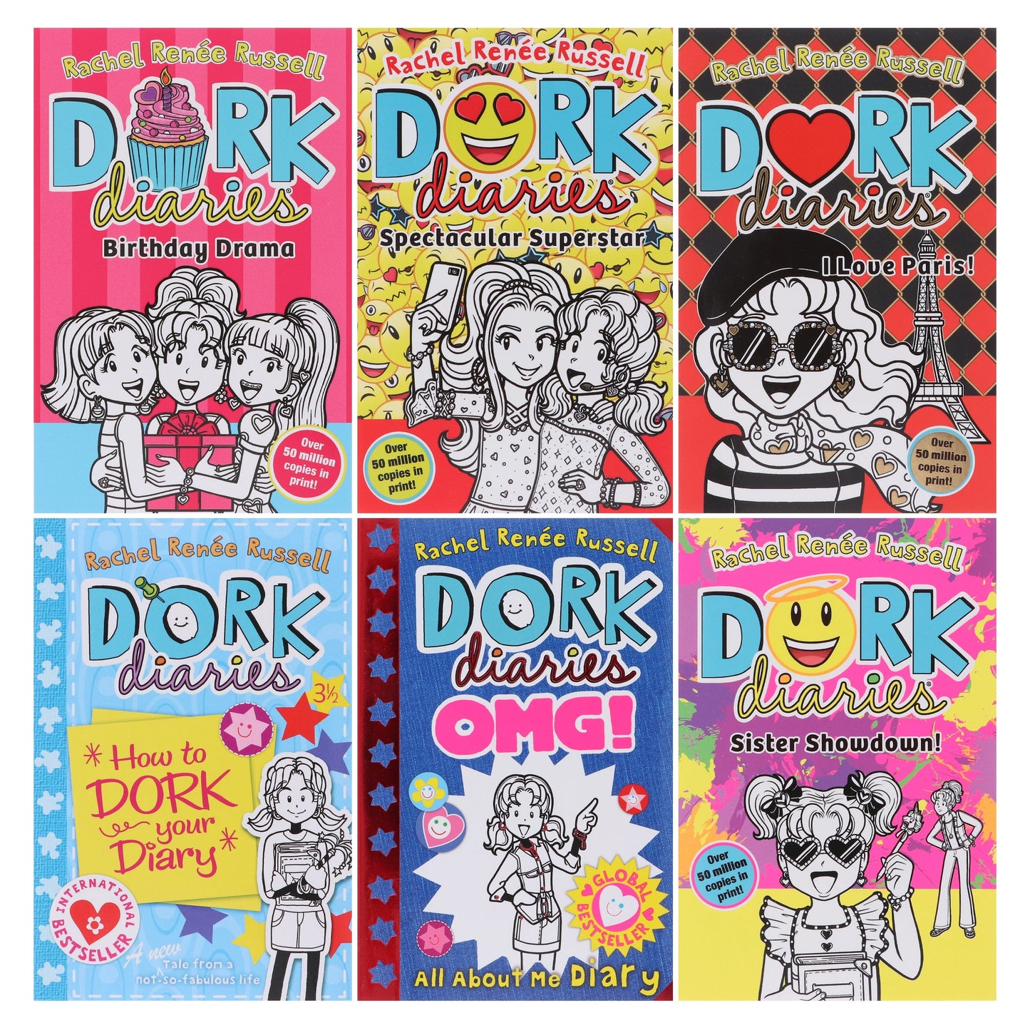 Dork Diaries Series By Rachel Renee Russell 6 Books Collection Set - Ages 9+ - Paperback