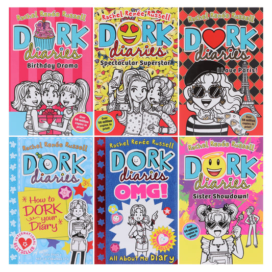 Dork Diaries Series By Rachel Renee Russell 6 Books Collection Set - Ages 9+ - Paperback