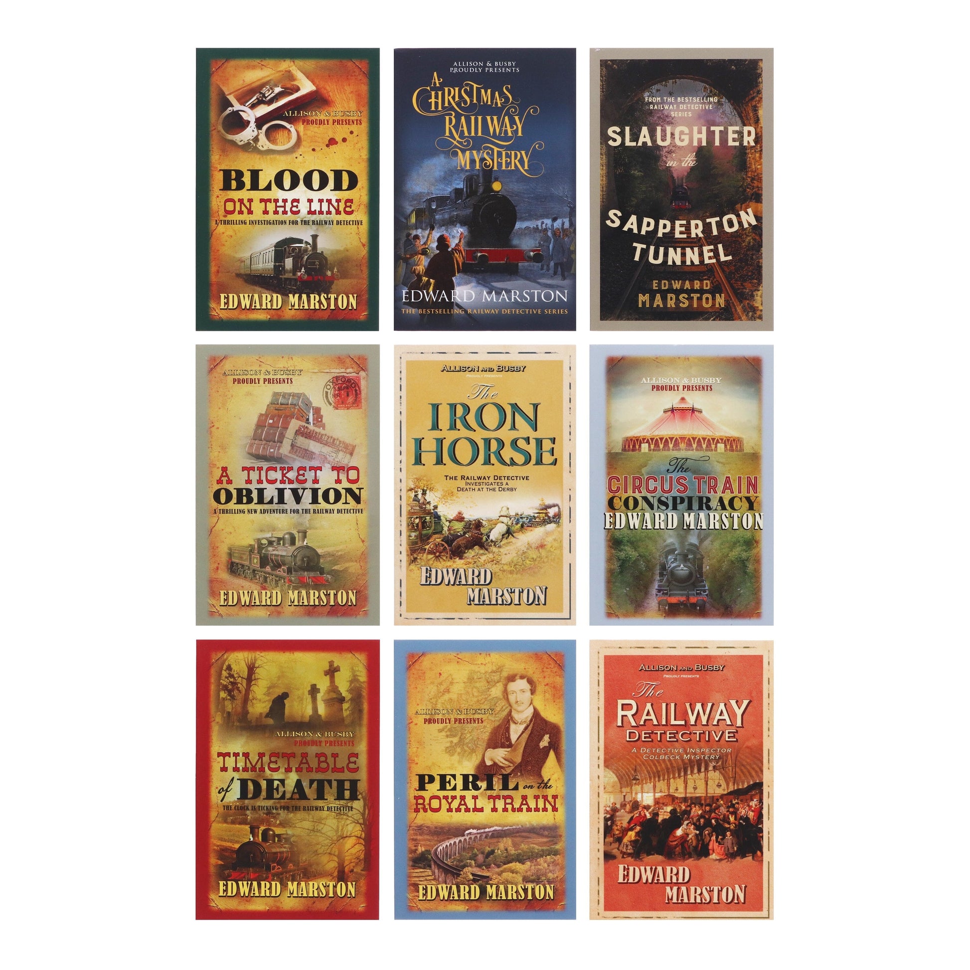 Railway Detective Series By Edward Marston 9 Books Collection Set - Fiction - Paperback Fiction Allison & Busby