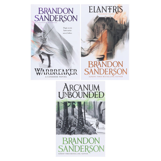 Brandon Sanderson Collection (Arcanum Unbounded, Elantris & Warbreaker) 3 Books Set - Fiction - Paperback