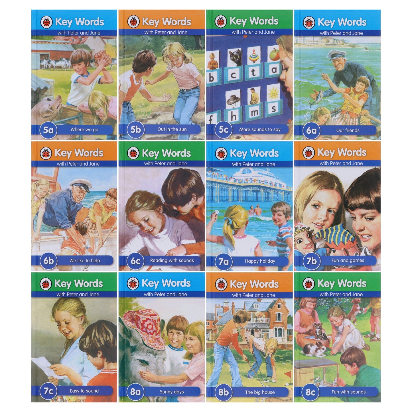 Ladybird Key Words with Peter and Jane 36 Books Collection Box Set - Ages 5-7 - Hardback