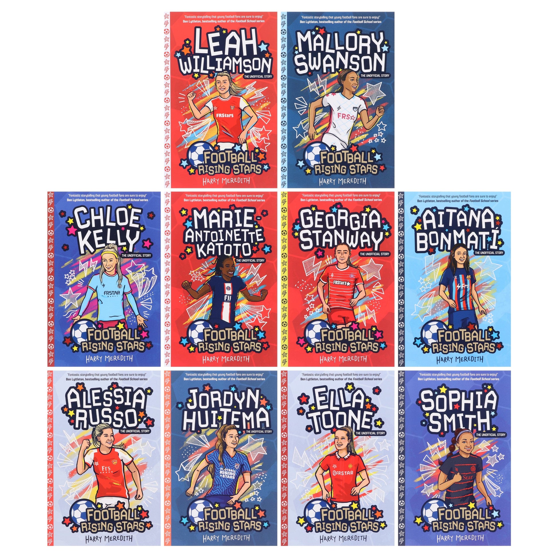 Women's Football Rising Stars By Harry Meredith: 10 Books Collection Box Set - Ages 7-9 - Paperback 7-9 Sweet Cherry Publishing