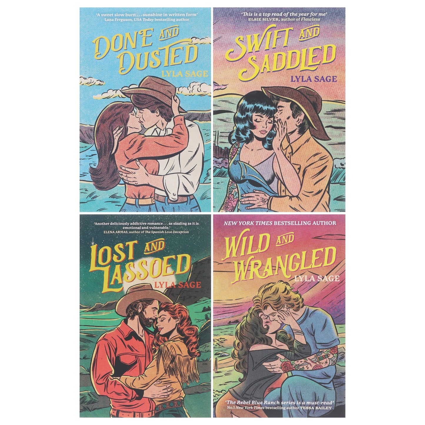 Rebel Blue Ranch Series by Lyla Sage: 4 Books Collection Set - Fiction - Paperback