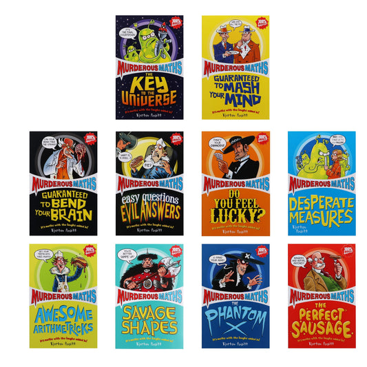 Murderous Maths Collection 10 Books Box Set by Kjartan Poskitt - Ages 8-12 - Paperback