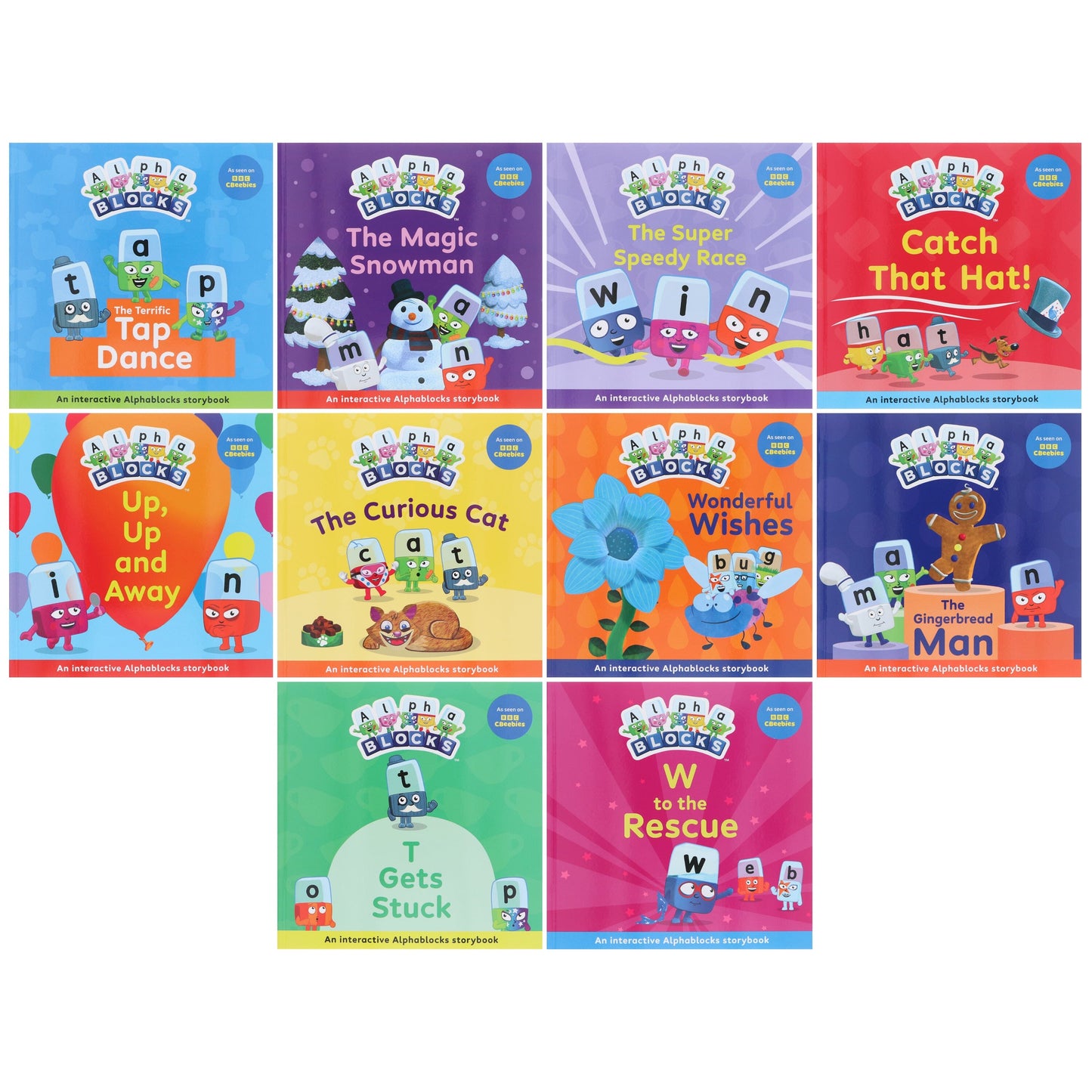 Alphablocks Read Together: Interactive 10 Picture Books Collection Set - Ages 3-5 - Paperback