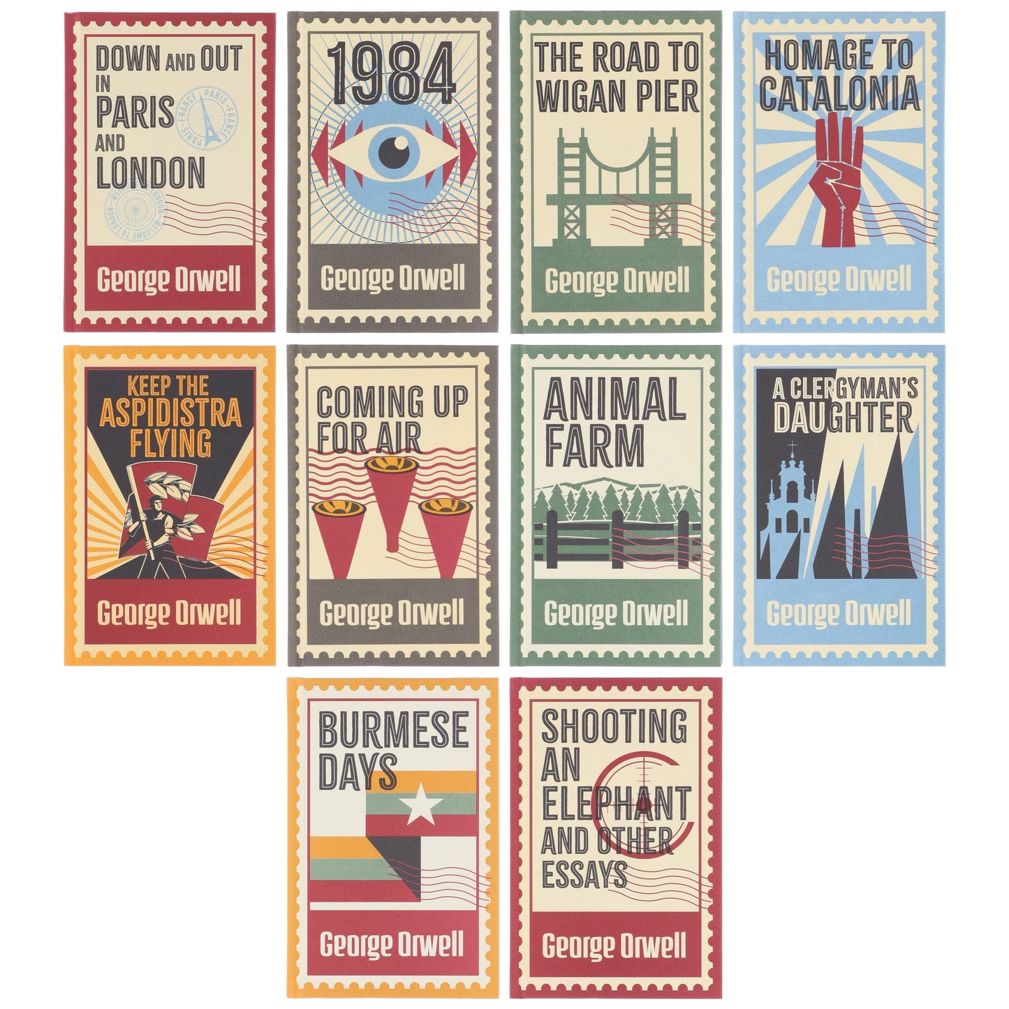 The Greatest Works Of George Orwell 10 Books Collection Box Set - Fiction - Hardback