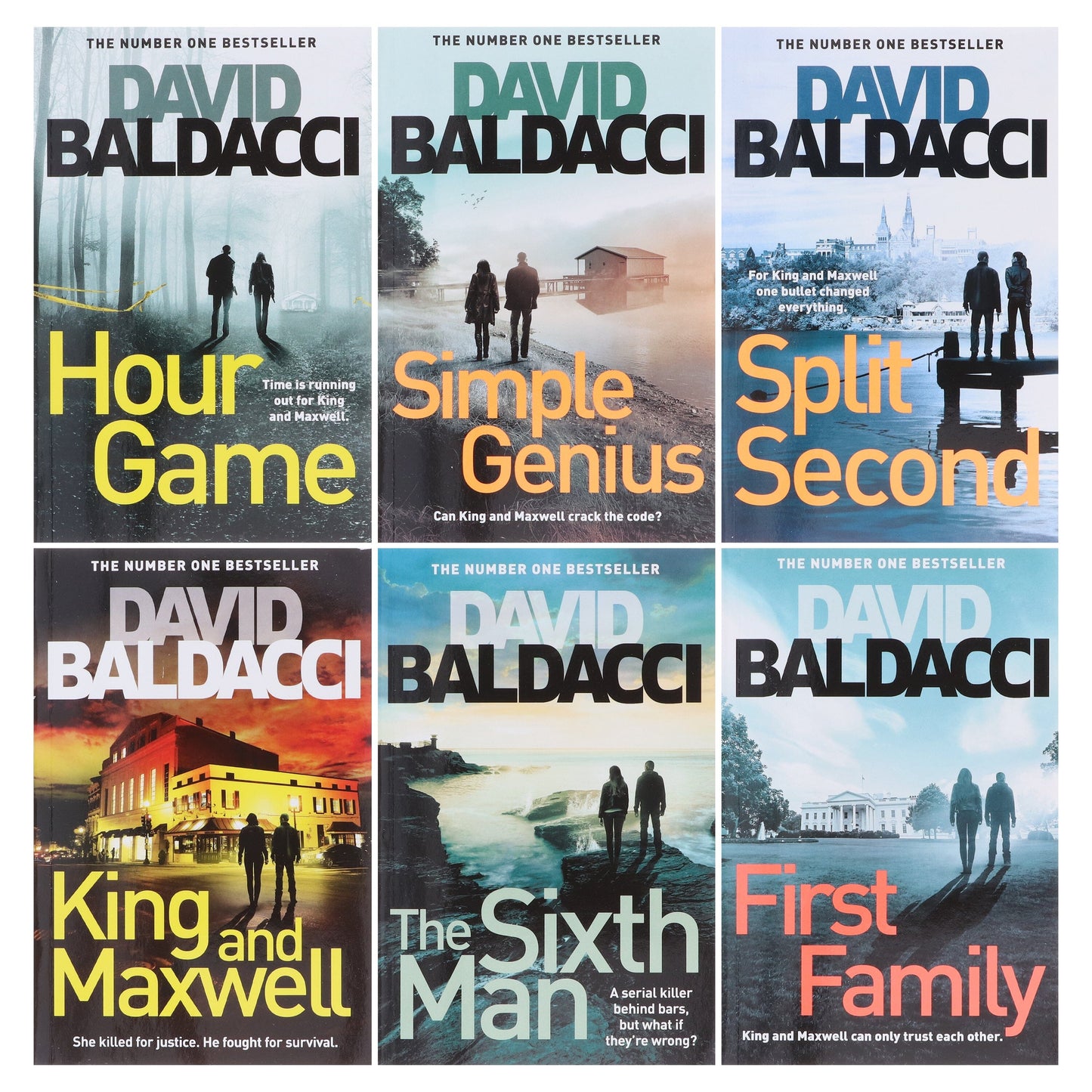 King and Maxwell Series by David Baldacci: 6 Books Collection Set - Fiction - Paperback