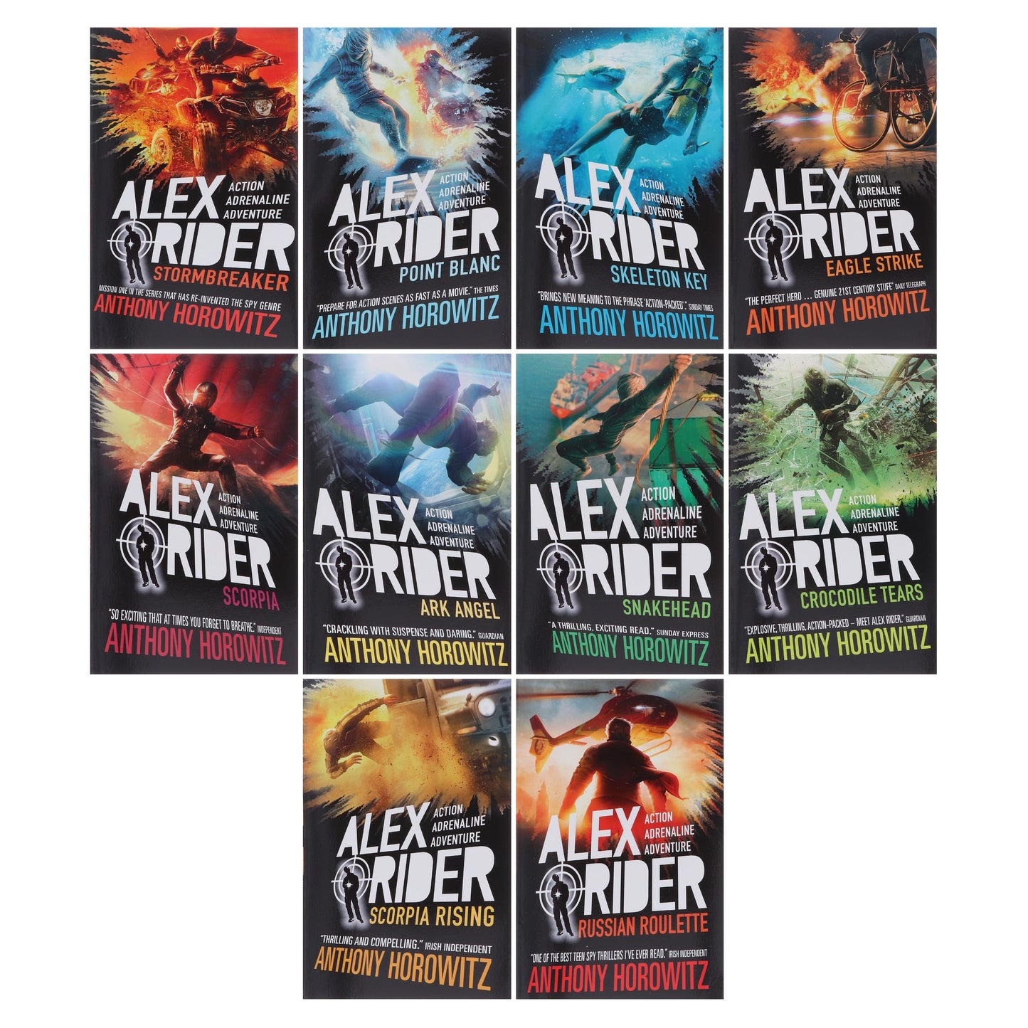Alex Rider by Anthony Horowitz 10 Books Box Set Collection - Spy Fiction - Paperback